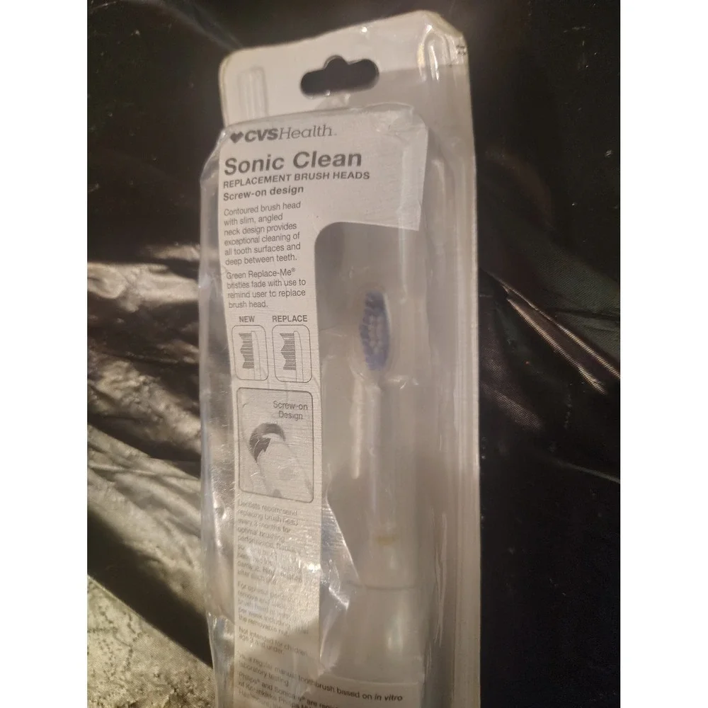 CVS Health Sonic Clean 2ct Brush Heads Fits Philips Sonicare e-Series